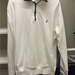 Nautica Men's Cream Zip-Up Sweater
